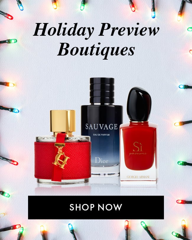 Holiday Preview Boutiques. Shop Now