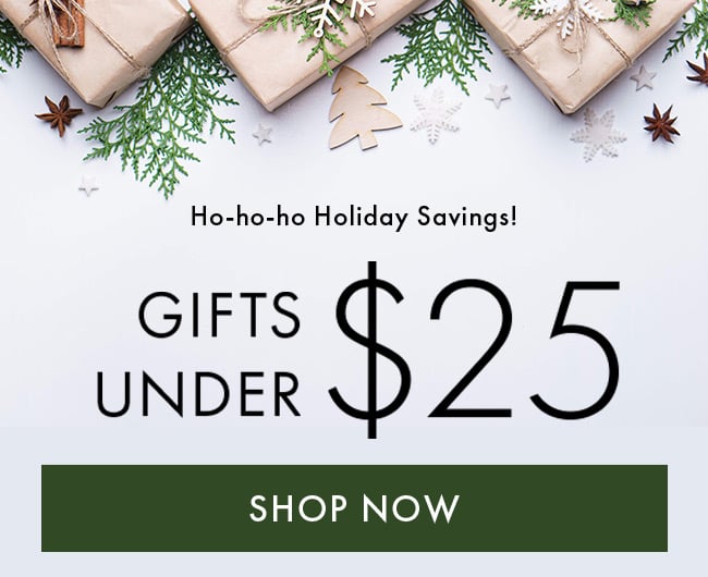 Ho-ho-ho Holiday Savings! Gifts Under $25. Shop Now