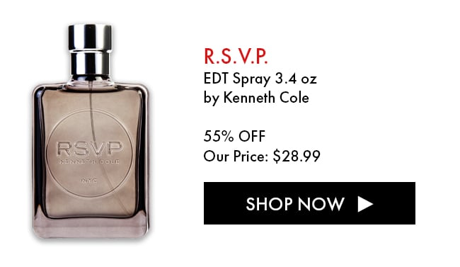 R.S.V.P. EDT Spray 3.4 oz by Kenneth Cole. 55% Off. Our Price: $28.99. Shop Now