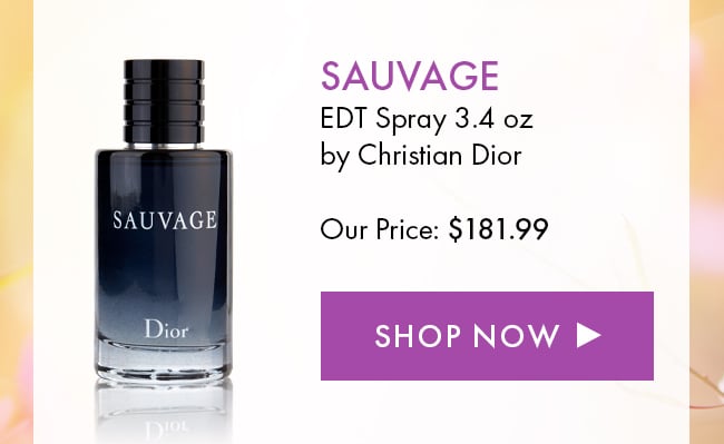 Sauvage. EDT Spray 3.4 oz by Christian Dior. Our Price: $181.99. Shop Now