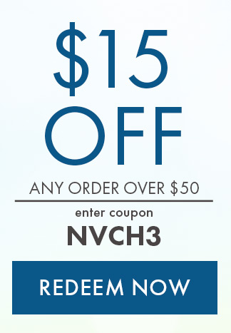 $15 off any order over $50. Enter coupon NVCH3. Redeem Now