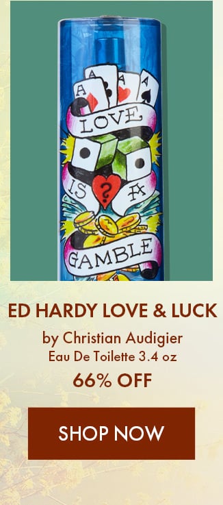 Ed Hardy Love & Luck by Christian Audigier. Eau De Toilette 3.4 oz. 66% Off. Shop Now