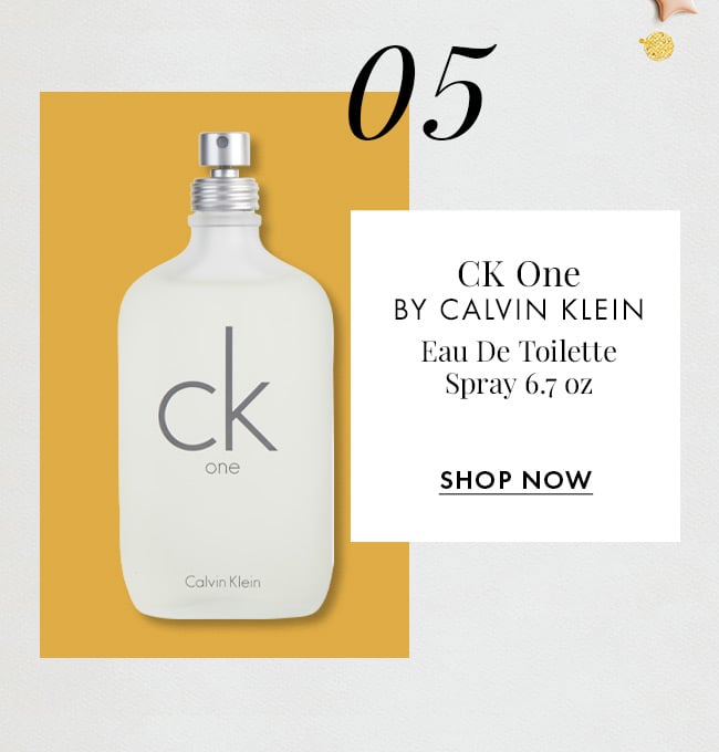 05. CK One by Calvin Klein. Eau De Toilette Spray 6.7 oz. Shop Now