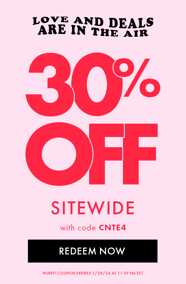 Love And Deals Are In The Air. 30% Off Sitewide With Code CNTE4. Redeem Now. Hurry! Coupon Expires 1/28/24 At 11:59 PM EST