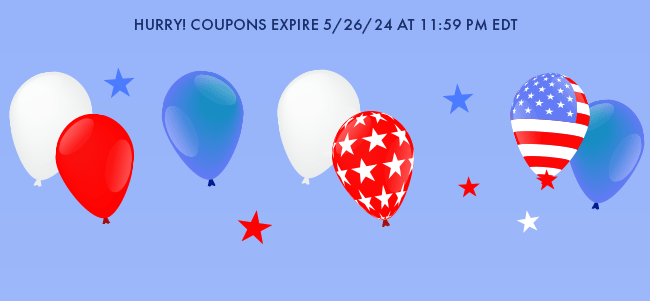 Hurry! Coupons expire 5/26/24 at 11:59 PM EDT.