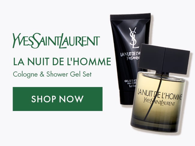 Yves Saint Laurent La Nuit De'L'Homme. Cologne & Shower Gel Set. Shop Now