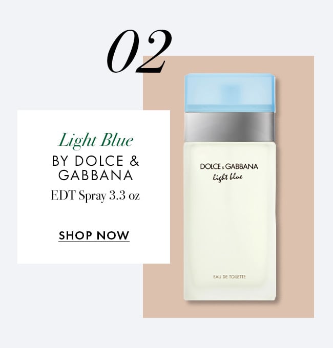 02. Light Blue by Dolce & Gabbana. EDT Spray 3.3 oz. Shop Now