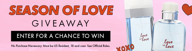 Enter Our Season Of Love Giveaway. Enter for a chance to win. No purchase necessary. Must be US Resident, 18 and over. See Official Rules