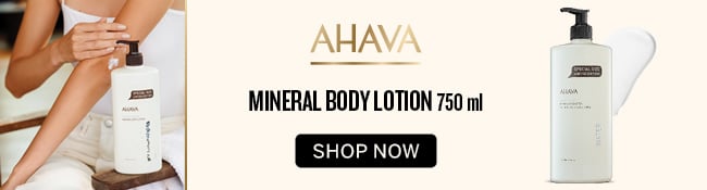 Ahava Mineral body lotion 750ml. Shop Now