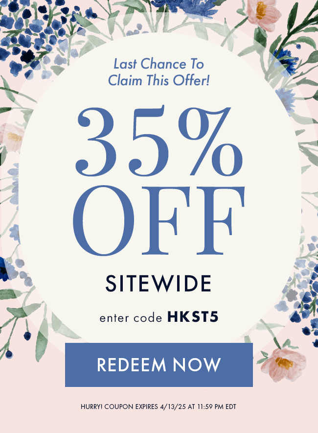 Last Chance To Claim This Offer! 35% Off Sitewide. Enter Code HKST5. Redeem Now. Hurry! Coupon Expires 4/13/25 At 11:59 PM EDT