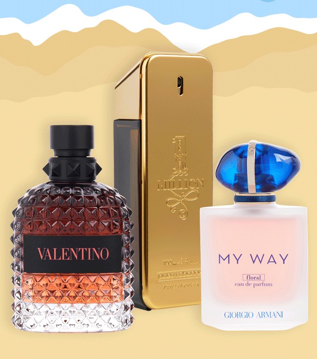 Bottles of fragrances