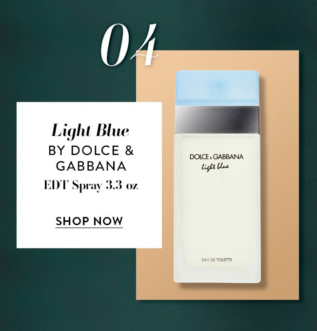 04. Light Blue by Dolce & Gabbana. EDT Spray 3.3 oz. Shop Now
