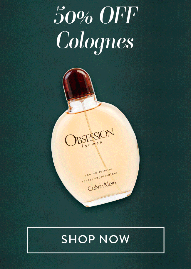 50% Off Colognes. Shop Now