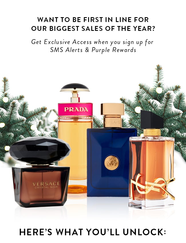 Want to be first in line for our biggest sales of the year? Get exclusive Access when you sign up for SMS Alerts & Purpl Rewards. Here's what you'll unlock: