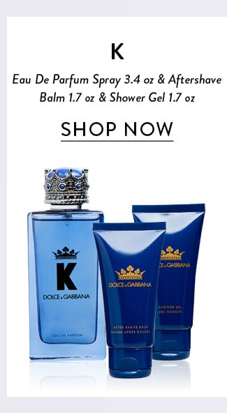 K. Eau De Parfum Spray 3.4 oz & Aftershave Balm 1.7 oz & Shower Gel 1.7 oz. Shop Now