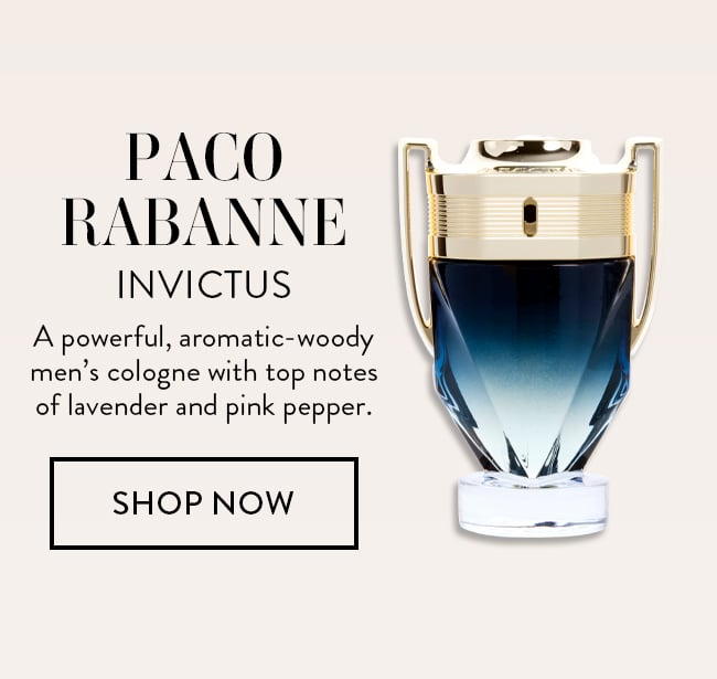 Paco Rabanne Invictus. A powerful, aromatic-woody men's cologne with top notes of lavender and pink pepper. Shop Now