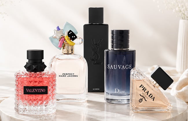 Collage of various fragrances