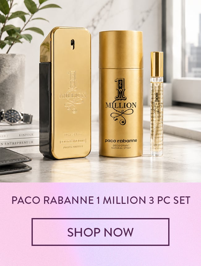 Paco Rabanne 1 Million 3 pc set. Shop Now