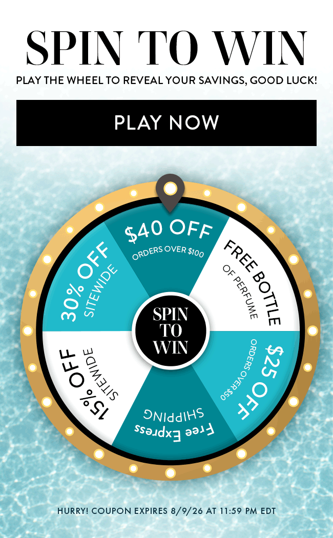 Spin To Win. Play The Wheel to Reveal Your Savings, Good Luck! Play Now. Hurry! Coupon Expires 8/9/26 At 11:59 PM EDT