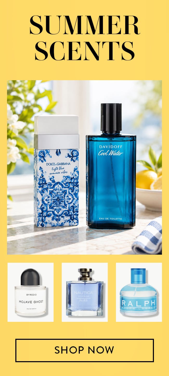 Summer Scents. Shop Now.