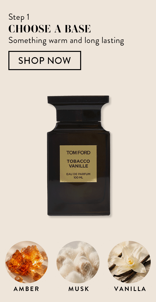 Step 1: Choose a Base - Something Warm and Long Lasting - Shop Now. Amber - Musk - Vanilla