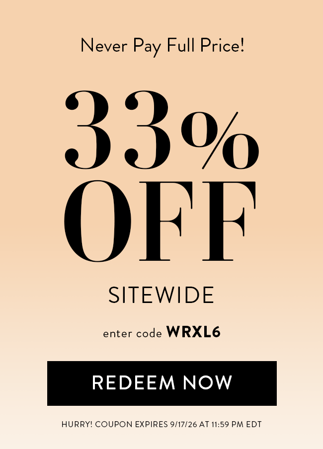Never Pay Full Price! 33% Off Sitewide. Enter Code WRXL6. Redeem Now. Hurry! Coupon Expires 9/17/26 At 11:59 PM EDT