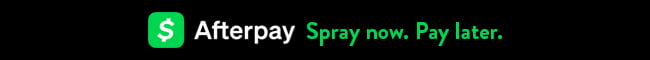 Afterpay. Spray now. Pay later.