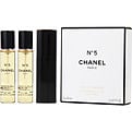 Chanel #5 Eau De Toilette Spray Refillable 0.7 oz & Two Eau De Toilette Refills 0.7 oz Each for women