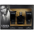 Usher Eau De Toilette Spray 50 ml & Aftershave Soother 75 ml & Shower Gel 75 ml for men