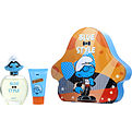 Smurfs 3d 3 Pieces Brainy Smurf With Eau De Toilette Spray 3.4 oz & Shower Gel 2.5 oz & Key Chain & Metal Lunch Box (Blue & Style) for unisex