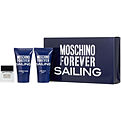 Moschino Forever Sailing Eau De Toilette 0.12 oz Mini & Afterhave Balm 0.8 oz & Shower Gel 0.8 oz for men
