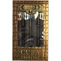 Cuba Variety 4 Piece Variety-Prestige Includes Classic, Black, Platinum & Legacy And All Are Eau De Toilette Spray 1.17 oz for men