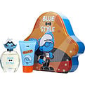 Smurfs 3d Brainy Eau De Toilette Spray 1.7 oz & Shower Gel 2.5 oz & Metal Lunch Box (Blue & Style) for unisex