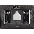 Fcuk Friction Eau De Toilette Spray 3.4 oz & Aftershave Balm 6.7 oz & Shower Gel 6.7 oz for men