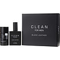 Clean Black Leather Eau De Toilette Spray 100 ml & Deodorant Stick 77 ml for men