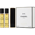 Chanel #5 Eau De Parfum Spray Refillable 0.7 oz & Two Eau De Parfum Refills 0.7 oz for women