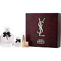 Mon Paris Ysl Eau De Parfum Spray 3 oz & Eau De Parfum Spray 0.25 oz Mini & Lipstick for women