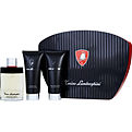 Lamborghini Invincibile Eau De Toilette Spray 4.2 oz & Aftershave Balm 5 oz & Shower Gel 5 oz for men
