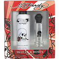 Ed Hardy Skulls & Roses Eau De Toilette Spray 1 oz & Deodorant Spray 6 oz for men