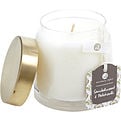 Sandalwood & Patchouli Scented Soy Glass Candle for unisex