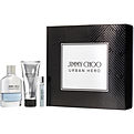 Jimmy Choo Urban Hero Eau De Parfum Spray 3.3 oz & Aftershave Balm 3.4 oz & Eau De Parfum Spray 0.25 oz for men