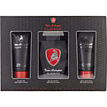 Lamborghini Classico Eau De Toilette Spray 4.2 oz & Aftershave Balm 3.4 oz & Shower Gel 3.4 oz for men