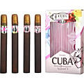 Cuba Variety 4 Piece Quad Lady With Cuba Heartbreaker & La Vida & Victory & Vip And All Are Eau De Parfum Spray 1.17 oz for women
