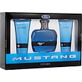 Ford Mustang Blue Eau De Toilette Spray 3.4 oz & Hair And Body Wash 3.4 oz & Aftershave Balm 3.4 oz for men