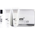 Mont Blanc Legend Spirit Eau De Toilette Spray 0.25 oz & Aftershave Balm 1 oz & All Over Shower Gel 1 oz & Pouch for men