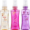 Body Fantasies Variety 3 Pieces Set With Japanese Cherry Blossom & Sweet Sunrise & Pink Vanilla Kiss And All Are Body Spray 1.7 oz for women