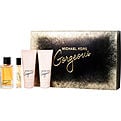 Michael Kors Gorgeous! Eau De Parfum Spray 3.4 oz & Body Lotion 3.4 oz & Shower Gel 3.4 oz & Eau De Parfum Spray 0.34 oz Mini for women