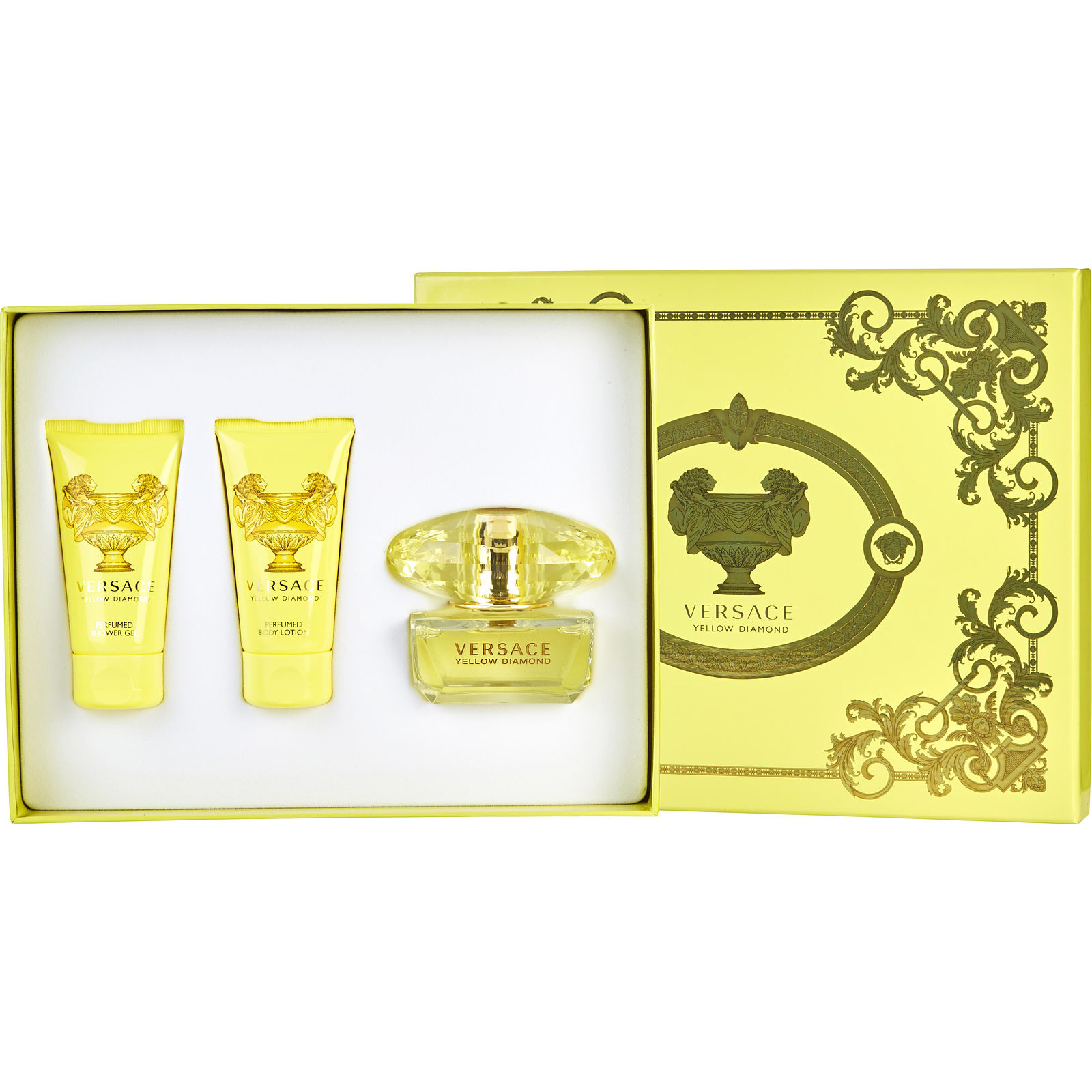 VERSACE YELLOW DIAMOND セット Amazon.com : Versace EDT Yellow Diamond 4PCS Gift Set