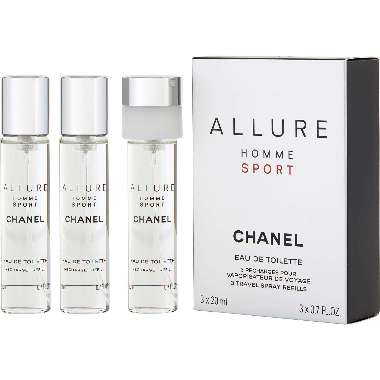 CHANEL シャネル　ALLURR HOMME SPORT refill 2本 ALLURE HOMME SPORT TWIST AND SPRAY REFILL SET – EAU DE