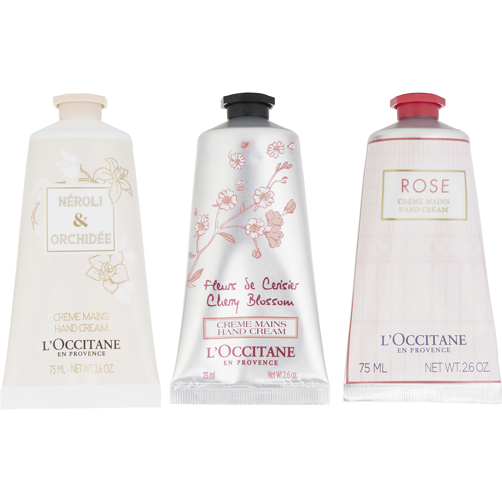 ハンドケア・ハンドクリーム L'OCCITANE Pink Flowers Hand Cream Trio LOccitane Unisex Pink Flowers Hand Cream Trio - Rose Scented